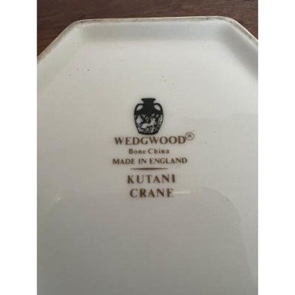 Vintage Wedgwood Bone China Kutani Crane Hexagonal Trinket Box Made in England - Picture 4 of 4